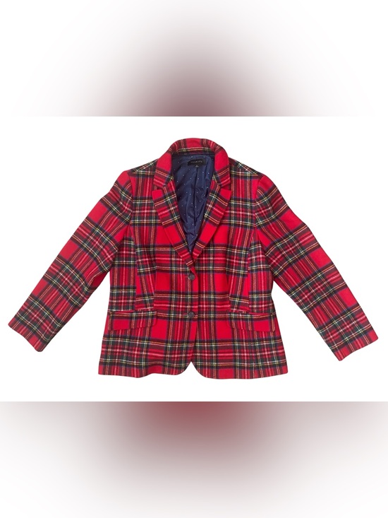 Talbots Jackets & Blazers - Talbots SHETLAND Wool-blend Plaid Blazer